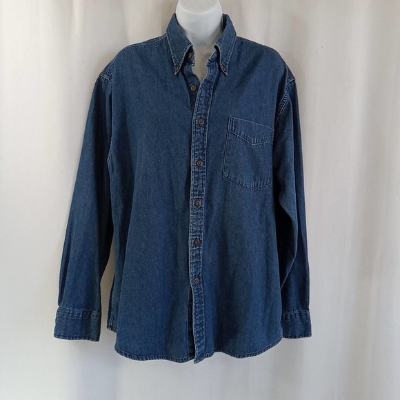 Club Room By Charter Club Shirt Women's Size Medium Denim * - Picture 1 of 16